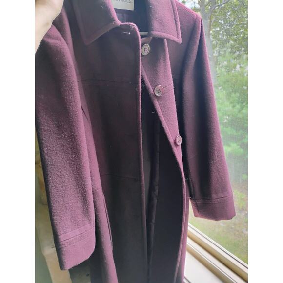 Plumb Colored Wool Blend Women's Blazer fun Chadwick's. Small. Office Attire. - Picture 12 of 14